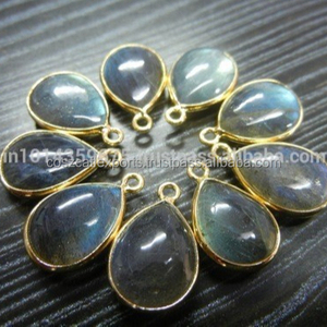 Connecteur en vrac lunette pierres précieuses en gros bijoux en pierre naturelle résultats argent plaqué or connecteur fait main pour bijoux - Product Image 1