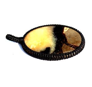 <b>Picture</b> Jasper Cabochon Oval Shape Macrame Cord Wrap Pendant Piedras Naturales Crystal Healing Stone - Product Image 2