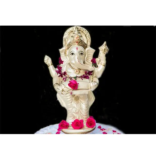 Statue en Fiber de Ganesha, Statue sur pied, de mariage, de fabrication, 9 pouces