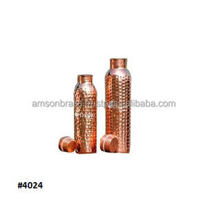 Premium Quality 100% Pure Copper Water <b>Bottles</b> High Quality Hammered Pure Copper Water <b>Bottle</b> at Lowest Price - Product Image 1