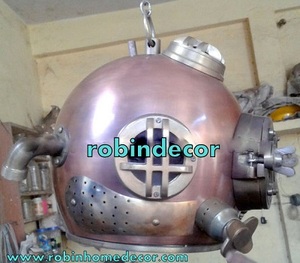 Antiguo 18 \ "Lámpara colgante Réplica U.S Navy Deep Sea Divers Casco PC Frame Máscara de buceo para buceo y natación - Product Image 1