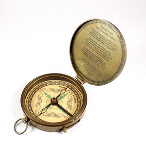 Funda de cuero de Metal con brújula de latón de alta calidad Vintage antigua de 3 pulgadas Etsy para regalo de Navidad de Amazon NC176 regalo de aleación de vidrio - Product Image 4