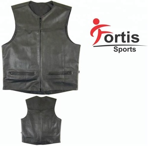 เสื้อกั๊กหนังสำหรับไบเกอร์ชาย,แฟชั่นแบบกำหนดเองไม่ซ้ำใคร - Product Image 2