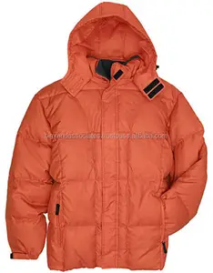 Goedkope Outdoor Custom Winter Padding Jas Mannen Uitloper Bubble Jas Mannen Gewatteerde Jas Met Plastic Rits