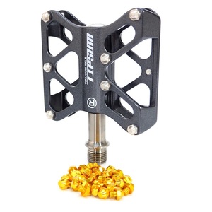 Pédale de vélo de route Tipsum Mg-Blade Super Light 164g en plaque de magnésium avec axe en titane, gris - Product Image 3