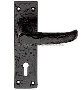 buy wholesale Mortise Door <b>Handle</b> Customized Durable Elegant <b>Pull</b> Push Lever <b>Handle</b> Cast Iron Black Antique Black - Product Image 1