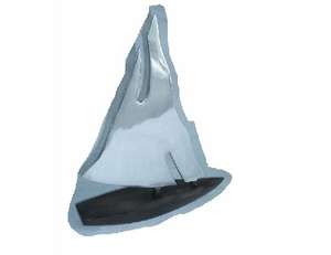 Réplica de bote de aluminio fundido con pulido de espejo y base en pátina, escultura de Metal Náutica para decoración del hogar - Product Image 3