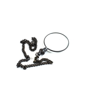 Loupe nautique en laiton noir antique de 1.25 pouces Petit porte-clés en métal Chaîne Boucle en laiton Mousquetons promotionnels Porte-clés - Product Image 1