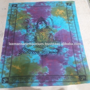 Nouveau Multi Couleurs Tie Dye 7 Chakra Imprimé Coton Draps De Lit/Tentures Murales Tapisserie En Gros De L'Inde - Product Image 4