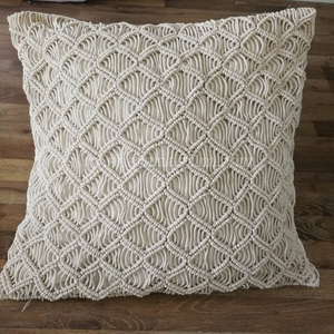 Funda de cojín de macramé tejido a mano, diseño promocional, para cama, sofá, funda de almohada Bohemia - Product Image 1