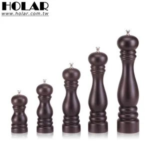 Salt And Pepper Wood [Holar] Taiwan Made Classic Manual Wood Salt And Pepper Grinder Set With Adjustable Setting