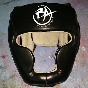 Protector de piel auténtica para la cabeza de boxeo, Protector de cabeza para casco de combate - Product Image 1