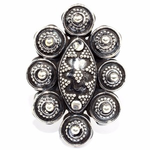 Bagues en argent Sterling 925 oxydé en forme de fleur réelle, vente en gros, bijoux en argent 925 - Product Image 2