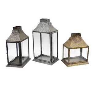 New Christmas Decorative New Design Filigree Candle Lantern with Glass - Product Image 6