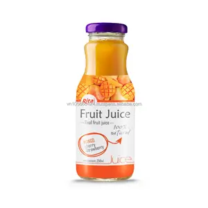 OEM/ ODM saf meyve suyu iyi üreticisi Vietnam 250ml cam şişe Mango suyu