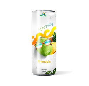 Bebida saludable de agua de coco espumosa OEM de 320ml de fábrica de Vietnam con sabor a manzana y piña, jugo de frutas y verduras - Product Image 6