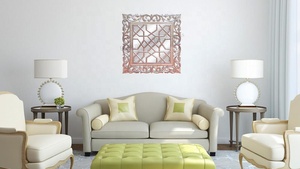 Décoration Murale Vintage en Bois Sculpté à la Main Panneau de Miroir Suspendu Panneau de Miroir Décoratif en Bois MDF Designer Panneau de Miroir de Fabricant Indien - Product Image 2