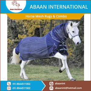 Couverture anti-mouches combinée pour chevaux, drap en maille de luxe avec sangles abdominales, anti-UV, léger, durable, utilisation en dressage estival - Product Image 4