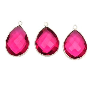 Latest Design Multi Gemstone <b>Silver</b> Bezel Pear Pendant - Product Image 3