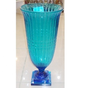 Vase à fleurs en verre de conception classique d'arrivée fraîche utilisation de Logo de forme de taille personnalisée dans la décoration d'hôtel à la maison - Product Image 1