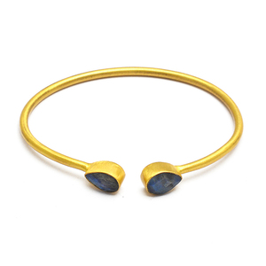 กำไล925อัญมณีลาบราดอไรต์ลูกแพร์เงินสเตอร์ลิงสีทองกำไลข้อมือแฟชั่นสำหรับเป็นของขวัญวันครบรอบแต่งงานสำหรับผู้หญิง - Product Image 1