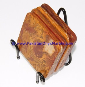 Juegos de posavasos de ónix Decoración de piedra de varios estilos marrón para el hogar Tallado y pulido para regalos Proveedor mayorista - Product Image 6