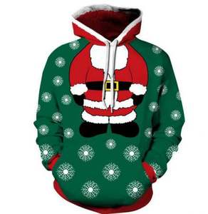 Shemax 2024 calidad superior Venta caliente personalizado al por mayor OEM hecho en Pakistán copo de nieve Santa Claus Sudadera con capucha - Product Image 1