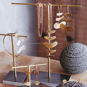 Brass Finish <b>Long</b> Women Jewelry New Trendy Gold Plated Vintage Design <b>Earings</b> - Product Image 1