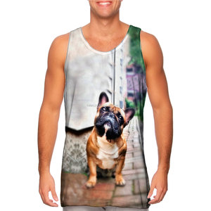 60% Combed KITTM11 Cotton 40% Polyester Breathable Lightweight Men's Fitness Tank <b>Tops</b> Casual Plus Size Knitted Private Label - Product Image 5