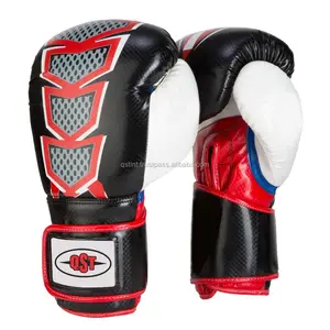 Wholesale Punch Training Boxing Sparring Gloves Printed Leather Gloves For Professional MMA Fight Training Boxing Glove
