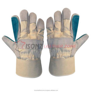 Guantes de Trabajo de Seguridad ISONZ Leather Zone, Doble Palma de Cuero Vacuno, con Funciones Anti-Impacto, Anti-Corte y Antideslizantes - Product Image 4
