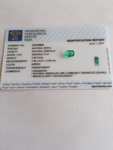 Luigi — vernis émeraude, excellente qualité, certifié émeraude - Product Image 2