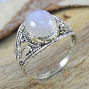 Exclusive rainbow <b>Moonstone</b> 925 Sterling Silver Wholesale Online Manufacture <b>Ring</b> - Product Image 2