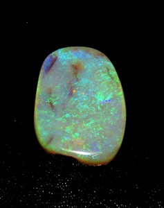 Cabujón de piedras preciosas sueltas de fuego múltiple con forma de fantasía de ópalo australiano natural para colgante, alambre golpeado, joyería - Product Image 2