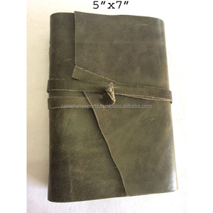 En gros Vintage Recyclé À La Main Coton Papier Crunch Buffalo Pierre Travail Gris Couleur Cuir Journal - Product Image 1