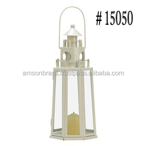 โคมไฟโลหะเคลือบผงสีดำดีไซน์หรูหราเชิงเทียนที่ทำด้วยมือโคมไฟแก้วสีชมพูโคมไฟโลหะเทียนล็อบบี้ - Product Image 3