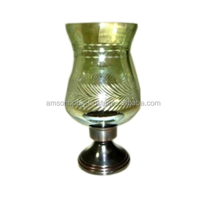 Bougeoir décoratif de Noël en verre de couleur verte douce - Product Image 6