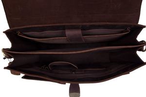 Bolso de cuero de regalo cruzado unisex de cuero elegante hecho a mano de cuero de grano superior bolso de maletín de buena calidad - Product Image 5