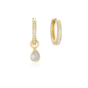 Pendientes chapados en oro hechos a mano para mujer, joyería de plata de ley 925 turca, moda para mujer - Product Image 1
