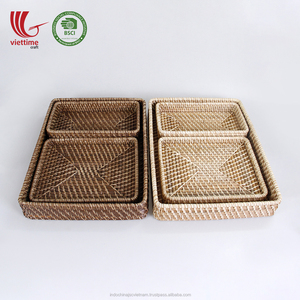 Juego de 3 cestas rectangulares de ratán para mesas de cocina al por mayor - Product Image 6