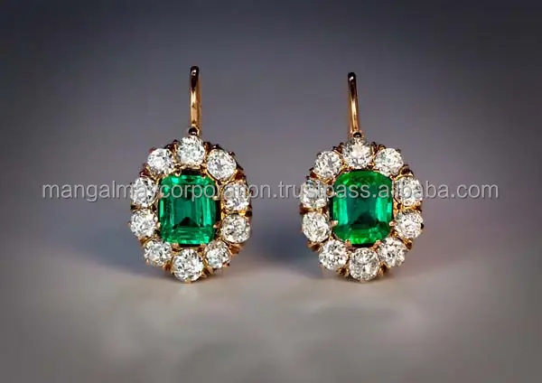 Wonderful design silver cz setting earring in wholesale price