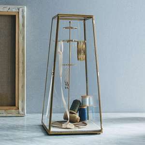 Elegant Handmade Brass and <b>Glass</b> Jewelry <b>Box</b> for Home and Office Decor Stylish Storage Solution - Product Image 5