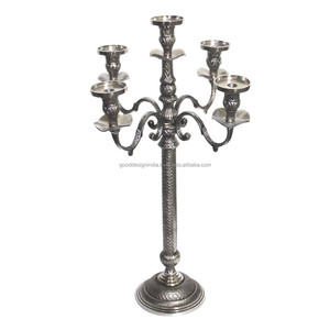 Candelabro de Metal con diseño en relieve, artículo de iluminación navideña, decoración de boda, portavelas, candelero Decorativo Europeo - Product Image 1