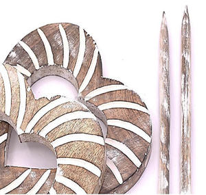 Lot de 2 crochets décoratifs pour rideaux en bois, art déco moderne, accessoires de fenêtre décoratifs, poteau de style broche pour la décoration de la maison - Product Image 1