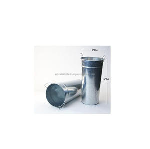 VASE à fleurs galvanisé, 1 pièce, grand et en métal, décoration de jardin, maison, nouveau LOOK, planteur - Product Image 5