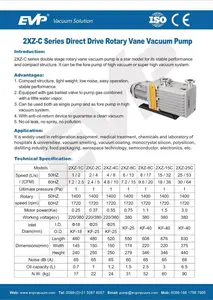 EVP offre spéciale petite pompe à vide avec 2 à 25 litres par seconde vitesse pompe à vide à palettes rotatives
