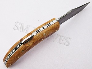 Navaja plegable de Damasco hecha a mano personalizada (smf20) - Product Image 5
