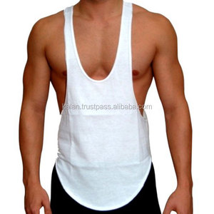 High Quality Knitted Cotton Men's Gym Stringer Tank <b>Top</b> Breathable Eco-Friendly Quick Dry Fitness Running Logo Casual - Product Image 1