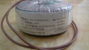 <span class=keywords><strong>Transformateur</strong></span> toroïdal annulaire 100VA pour entrée d'énergie solaire 0-240V 50Hz sortie <span class=keywords><strong>24V</strong></span> 4A 25% duty cycle exportation vers le Canada, argentine - Product Image 5
