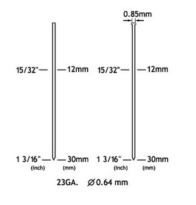 Pneumatic PT630B 23 GA 3-in-1 Built-in Air Blower Pin Nailer 0.64mm Shank Dia 120-Piece Loading Capacity <b>12</b>-30mm Fastener Range - Product Image 2
